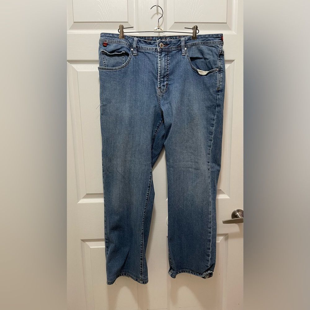 WORN Brand Mens Jeans 40x32 Agedenim Blue Medium Wash Straight Leg Fit